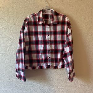 Zara Checkered Flannel Blouse